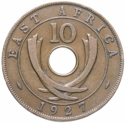 купить Британская Восточная Африка 10 центов (cents) 1927