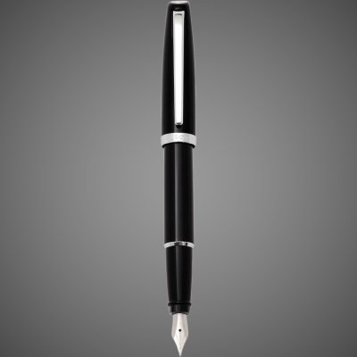 купить Перьевая ручка Aurora Style Resin Black CT, перо - F, в подарочной коробке, Лаки и смолы: смола, хром, 2026 г.