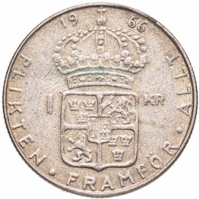 купить Швеция 1 крона (krona) 1957-1966, случайный год
