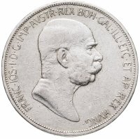 купить Австрия 5 крон (corona) 1908 60 лет правления Франца Иосифа