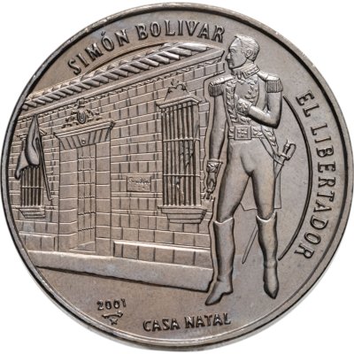 купить Куба 1 песо (peso) 2001 175 лет Освобождению - Место рождения Симона Боливара