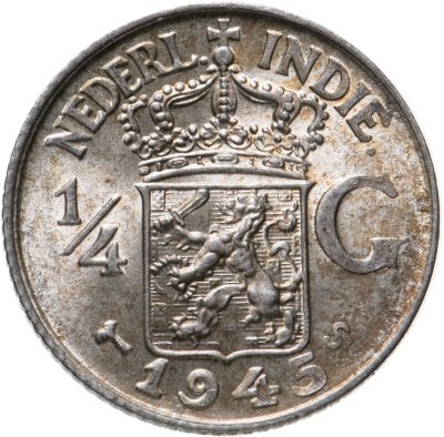 купить Голландская Ост-Индия 1/4 гульдена (gulden) 1945