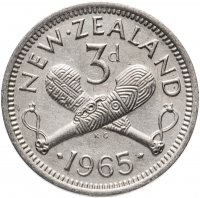 купить Новая Зеландия 3 пенса (pence) 1965