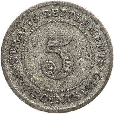 купить Стрейтс Сетлментс 5 центов (cents) 1910