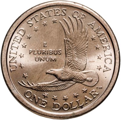 купить США 1 доллар (dollar) 2004 "Sacagawea dollar (Сакагавея доллар - парящий орёл)", знак монетного двора "P" - Филадельфия