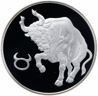 Купить 3 рубля 2004 СПМД "Знаки зодиака - Телец"