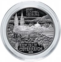 Купить Австрия 10 евро 2008 "Монастырь Клостернойбург" в футляре с сертификатом