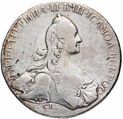 купить 1 рубль 1766 СПБ-TI-АШ стандартный чекан