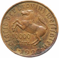 купить Германия, Вестфалия 10000 марок 1923 "Генрих Фридрих Штейн"