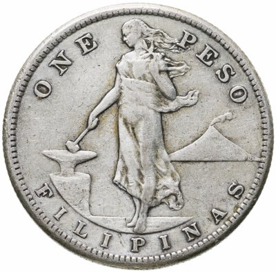 купить Филиппины 1 песо (peso) 1908 Знак монетного двора: "S" - Сан-Франциско