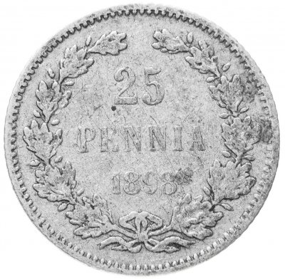 купить 25 пенни 1898 L, монета для Финляндии
