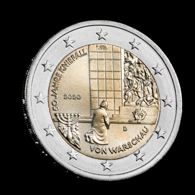 купить Германия 2 евро 2020 "50-летие коленопреклонения в Варшаве", случайный монетный двор