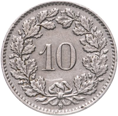 купить Швейцария 10 раппенов 1955