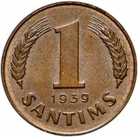 Купить Латвия 1 сантим (centime) 1939