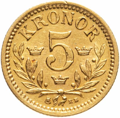 купить Швеция 5 крон 1894 с портретом Короля Оскара II
