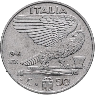 купить Италия 50 чентезимо (centesimi) 1941