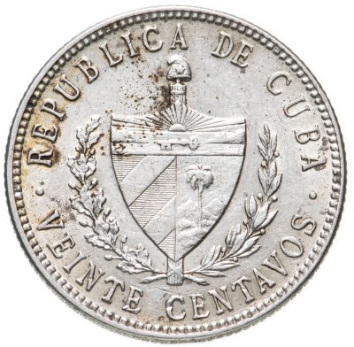 купить Куба 20 сентаво (centavos) 1949