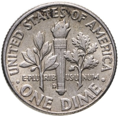 купить США 10 центов (дайм, one dime) 1964 "Silver Roosevelt Dime"