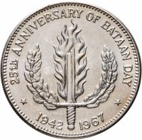 купить Филиппины 1 песо (peso) 1967 "25 лет битве за Батаан"