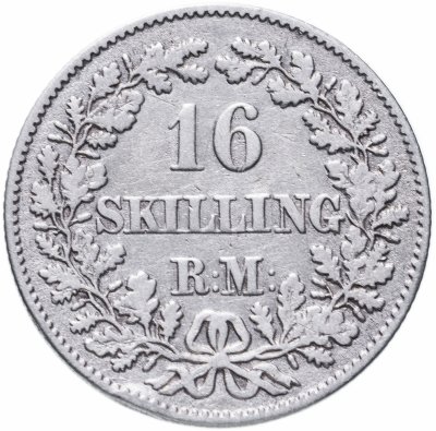 купить Дания 16 скиллингов (skilling) 1856