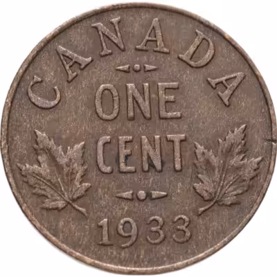 купить Канада 1 цент (cent) 1933