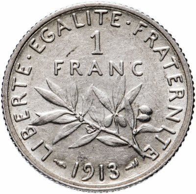 купить Франция 1 франк (franc) 1914-1920