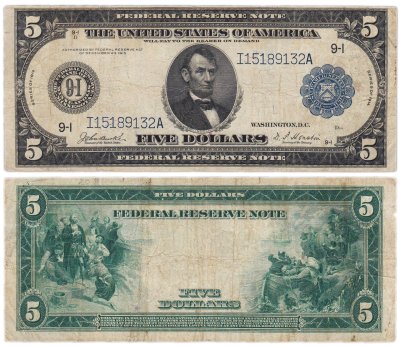 купить США 5 долларов 1914 Series 1914 Burke-Houston