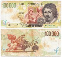 купить Италия 100000 лир 1994 (Pick 117b)