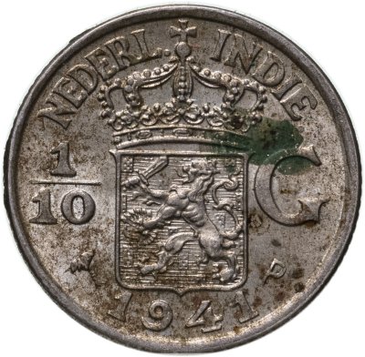 купить Голландская Ост-Индия 1/10 гульдена (gulden) 1941 P знак монетного двора: "P" - Филадельфия