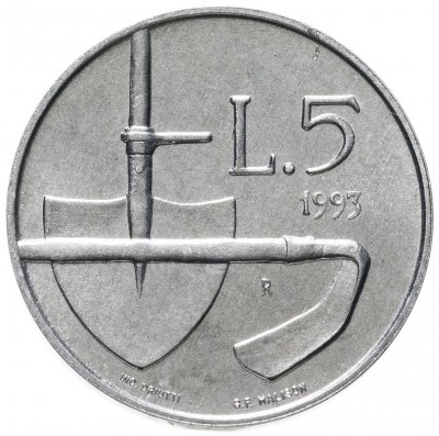купить Сан-Марино 5 лир (lire) 1993
