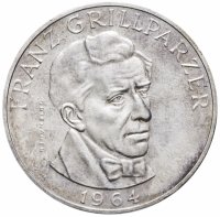 купить Австрия 25 шиллингов (shillings) 1964 "Франц Грильпарцер"