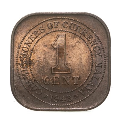 купить Малайя 1 цент (cent) 1943