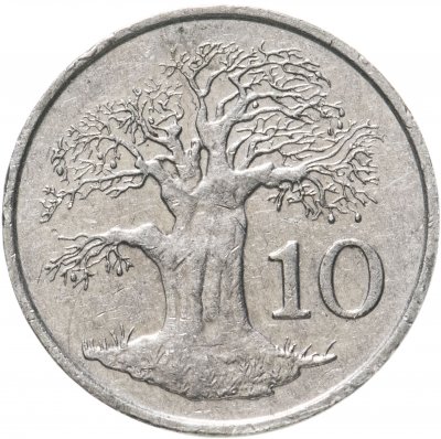 купить Зимбабве 10 центов (cents) 1980-1999, случайная дата