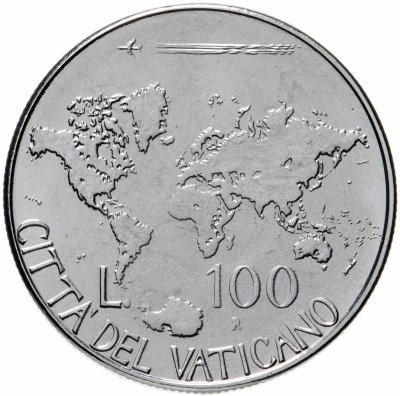 купить Ватикан 100 лир (lire) 1985