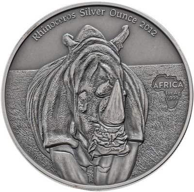 купить Конго 1000 франков 2012 "Носорог", в футляре
