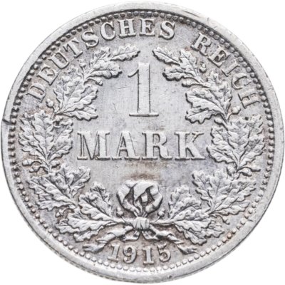 купить Германия 1 марка (mark) 1915 F знак монетного двора: "F" - Штутгарт