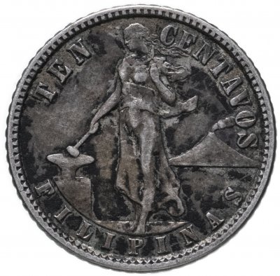 купить Филиппины 10 сентаво (centavos) 1918