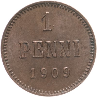 купить 1 пенни (penni) 1909