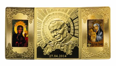 купить Ниуэ 20 долларов 2014 "Канонизация Иоанна Павла II" в футляре с сертификатом