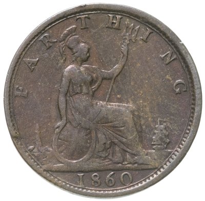 купить Великобритания 1 фартинг (farthing) 1860