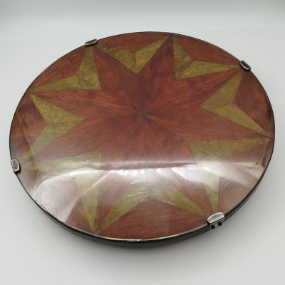 купить Поднос сервировочный с поворотным механизмом (крутится), дерево, маркетри, стекло, Западная Европа, 1960-1980 гг.