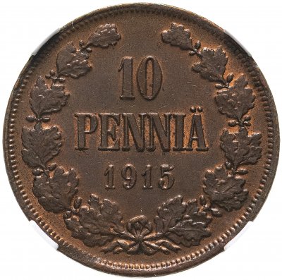купить 10 пенни 1915 в слабе ННР AU58RB