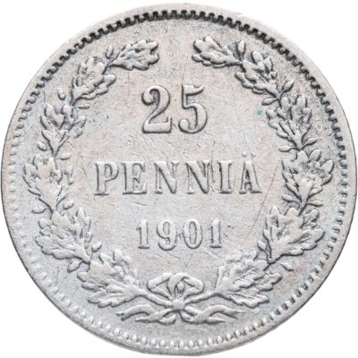 купить 25 пенни 1901 L, монета для Финляндии