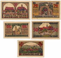 купить Германия (Саксония: Гернроде) набор из 5 нотгельдов 1921