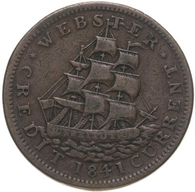 купить США жетон 1841 "Тяжелые времена - корабль Ван Бюрен"