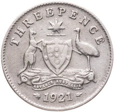 купить Австралия 3 пенса (pence) 1921