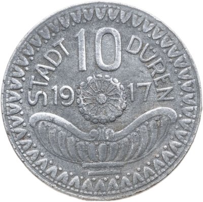 купить Германия, Дюрен 10 пфеннигов 1917