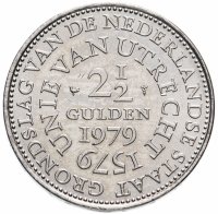 Купить Нидерланды 2 1/2 гульдена (gulden) 1979 400 лет Утрехтской унии