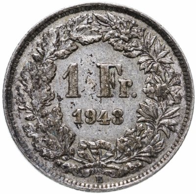 купить Швейцария 1 франк (franc) 1943