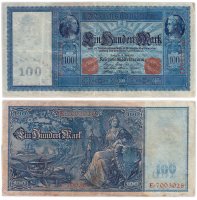 купить Германия 100 марок 1910 красная печать (Pick 42)